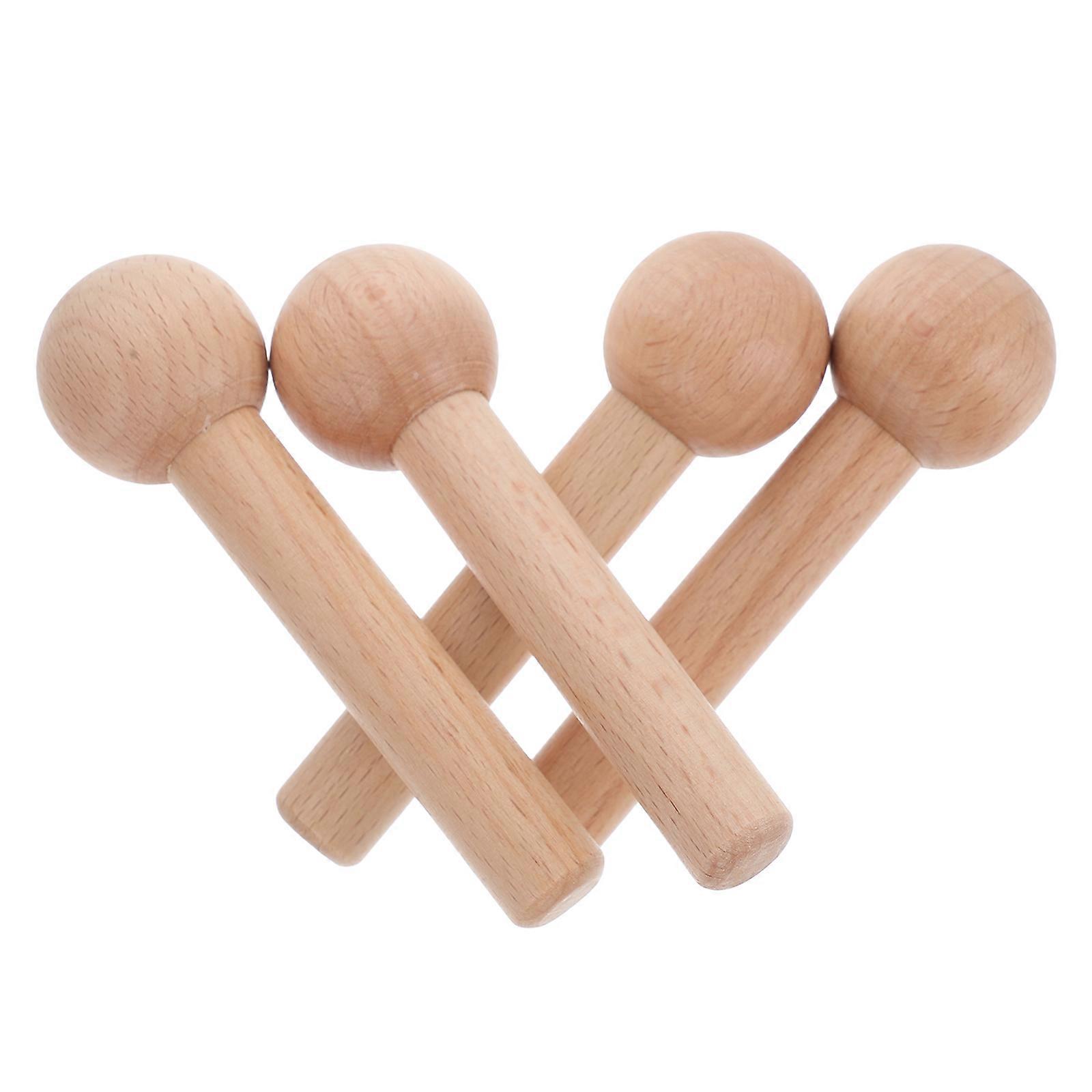Wooden Pegboard Hooks Set of 4 Round Solid Wood Sticks for Wall Storage Crafting and Multi Purpose Hanging Easy Insert Design for Tool and Retail