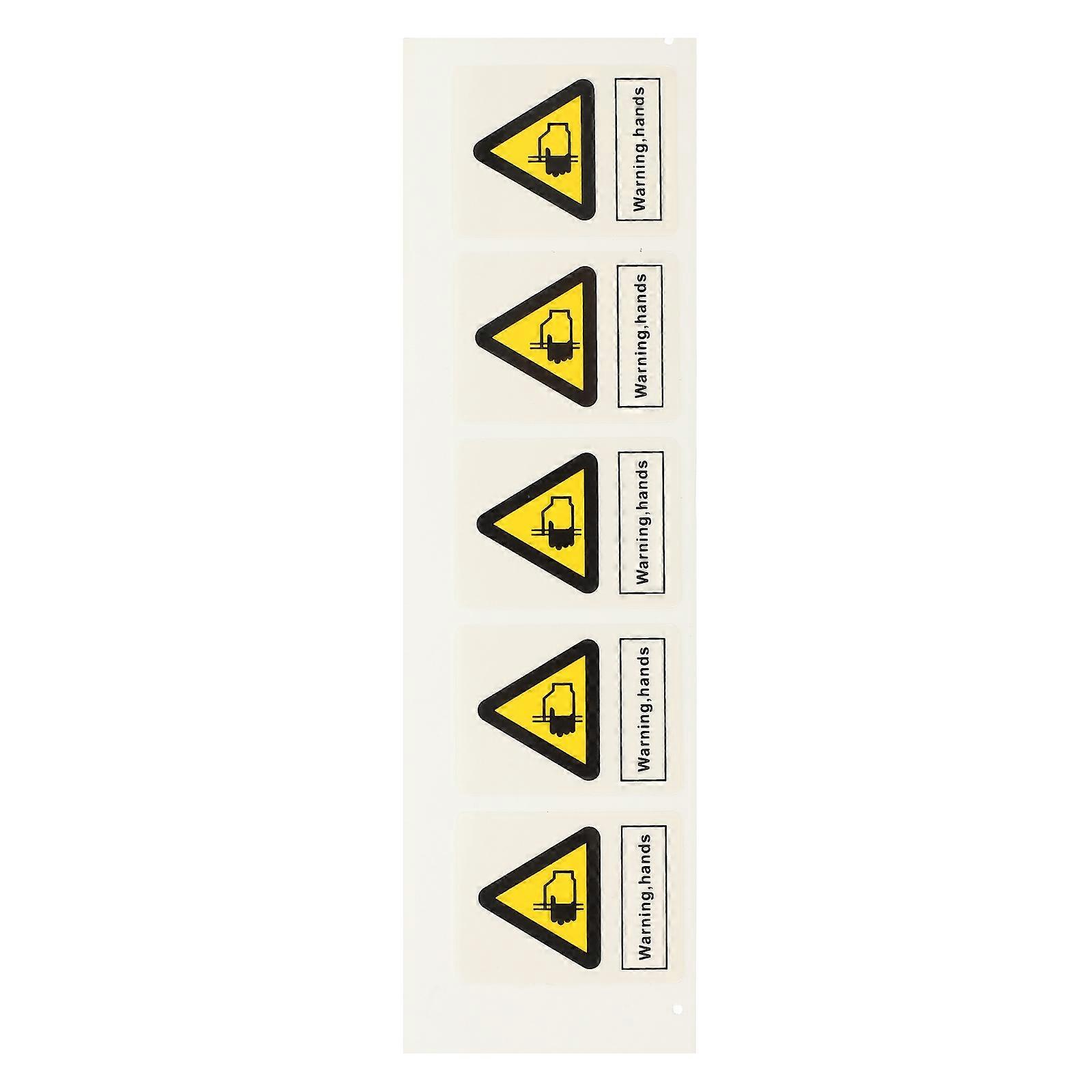 Safety Warning Sticker Pack For Machines Featuring Simple Design With Effective Warning Function 5Set