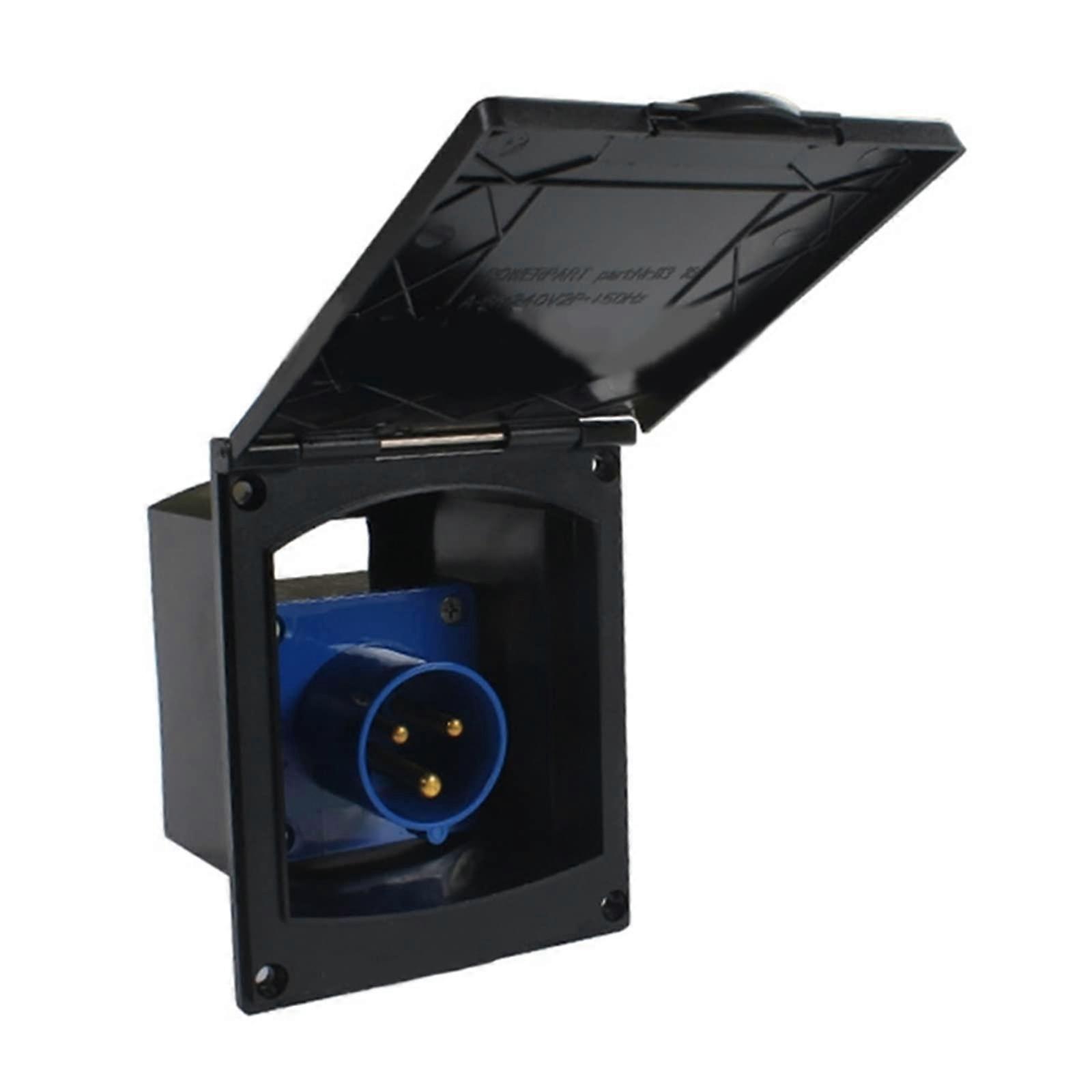 16/32A External Flush-Mounted Inlet Socket For RV Caravan Camper Boat 16BP UK Model