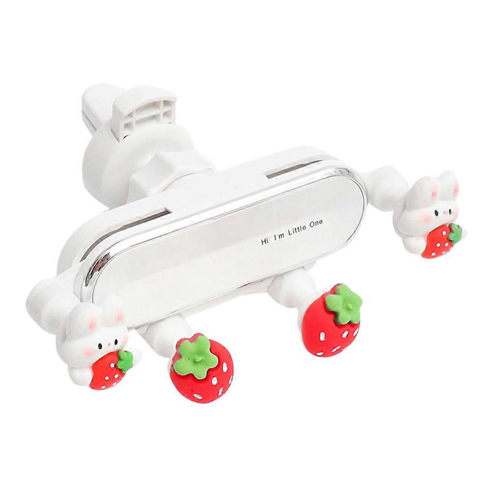 Cute Rabbit Car Phone Holder Mount with Gravity Sensor Air Vent Clip Automatic Clamping for Smartphones Vertical Horizontal Compatible Convenient Car