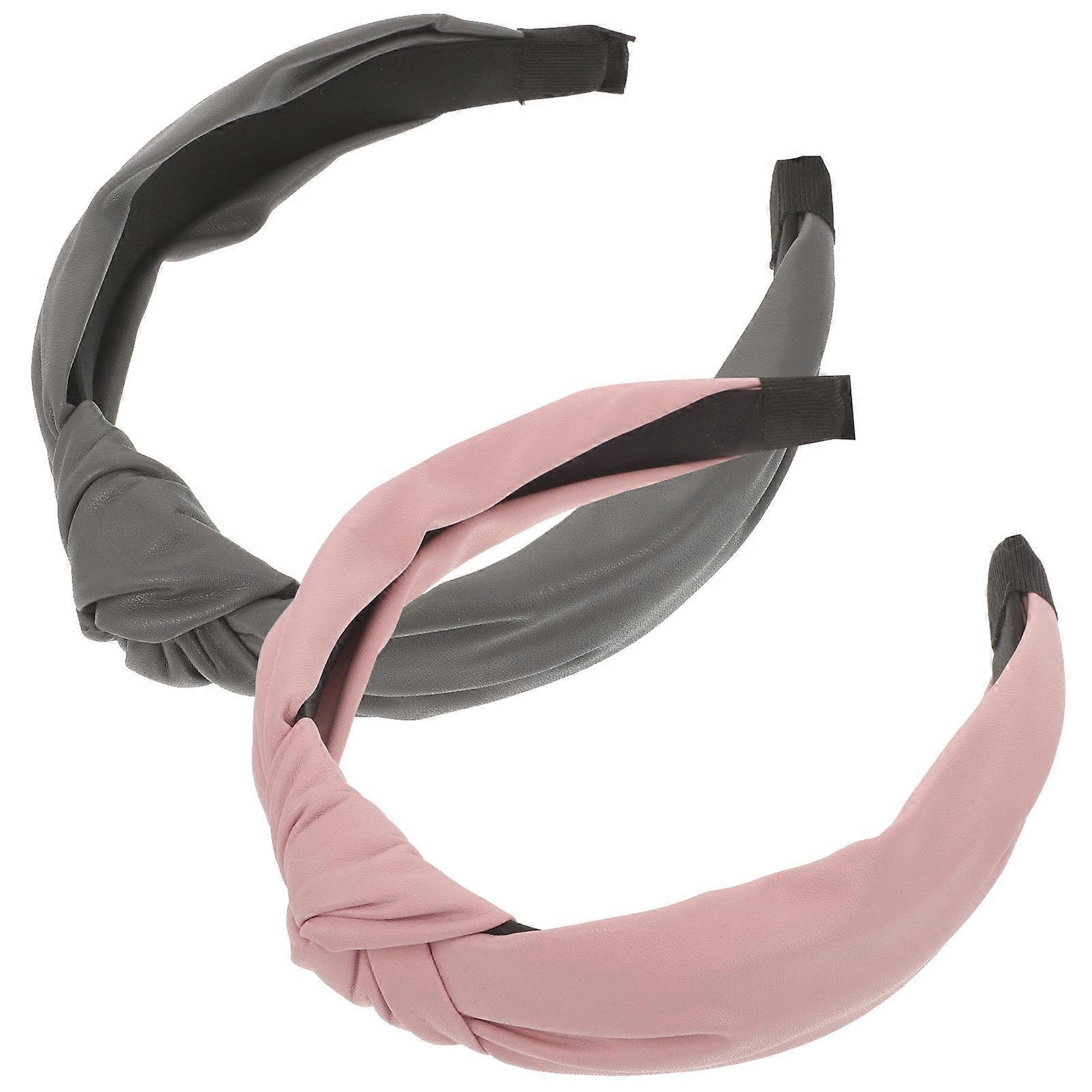 Stylish Knot Headbands for Women Made of Durable PU and Plastic Assorted Color