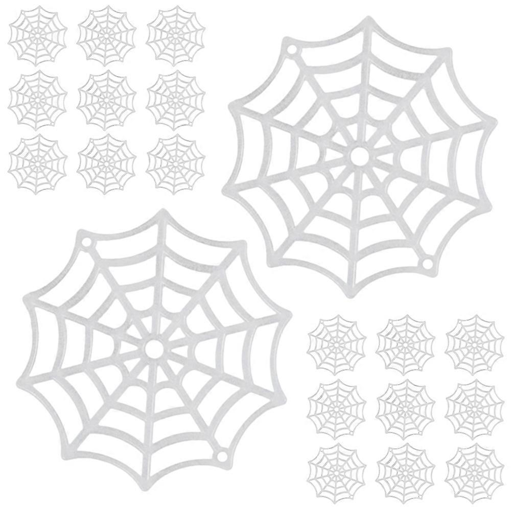 80Pcs Plastic Spider Web Halloween Party Decorations for Haunted House Props
