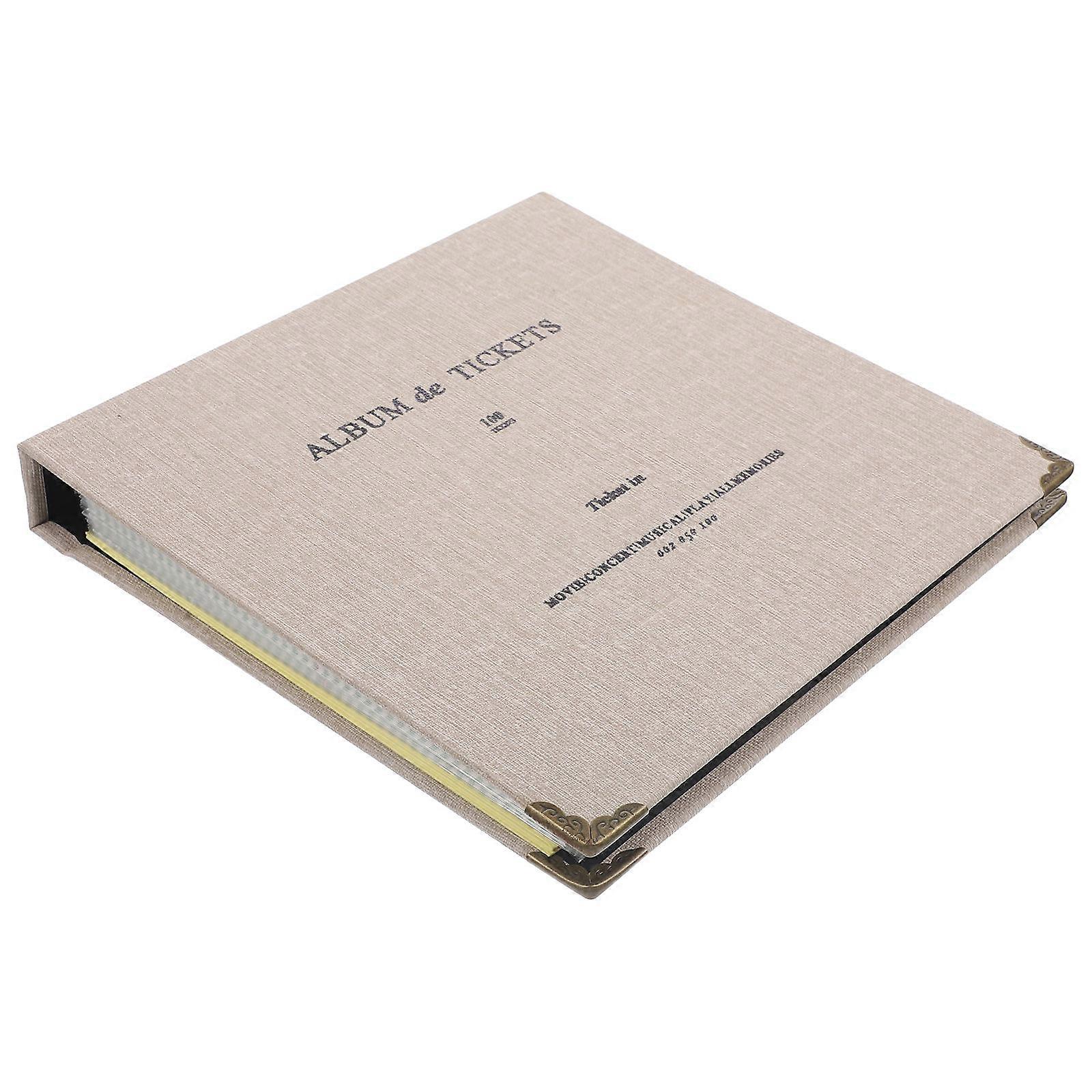 Multi-functional Movie Tickets Plane Tickets Storage Book for Cards and Photos 1 Book Grey