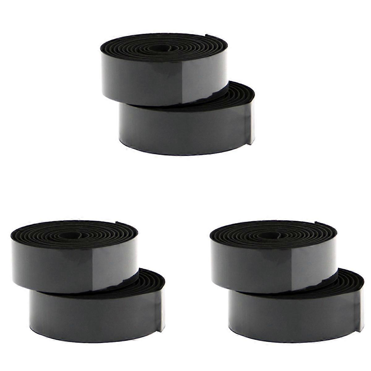 3 Pcs Road Bike Bicycle Cork Handlebar Bar Grip Wrap Tape + 6 Bar Plugs-Black