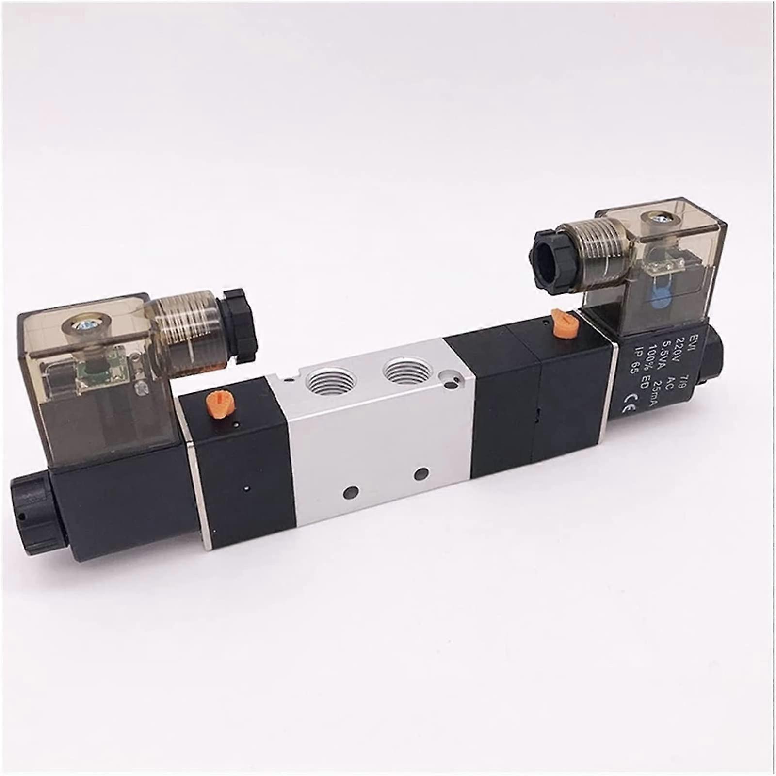 Pneumatic Air Solenoid Valve 4V330E/C/P-08/10 Double Coil Connection 1/4 Inch 3/8 AC220V 5/3 Way Control Valve 24V