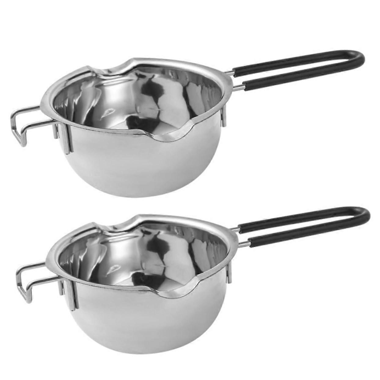 2 Pieces Melting Pot Chocolate Melting Pan Stainless Steel Cooking Pot Melting Pot Butter Double Kettle Candy Melting Bowls Soap Making Pot Candy Kit