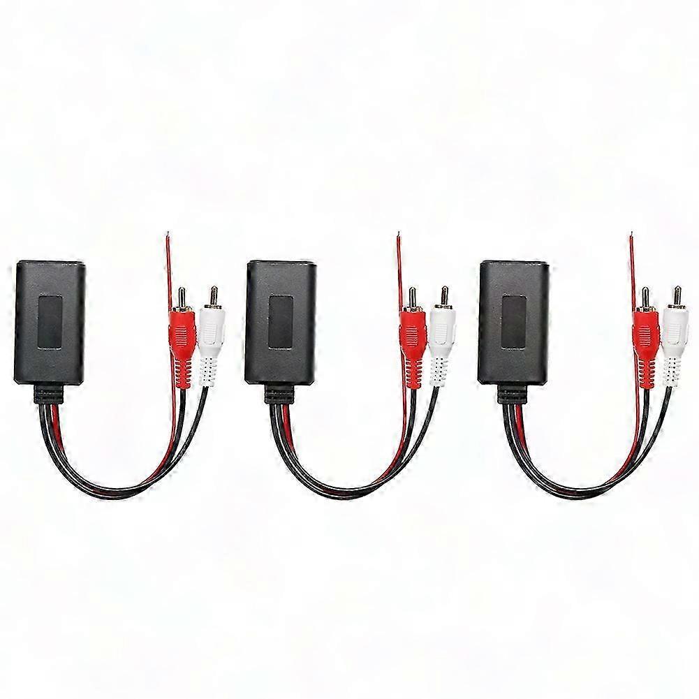 3 Pcs Universal Wireless Bluetooth Car Adapter with 2 AUX Input for Music o