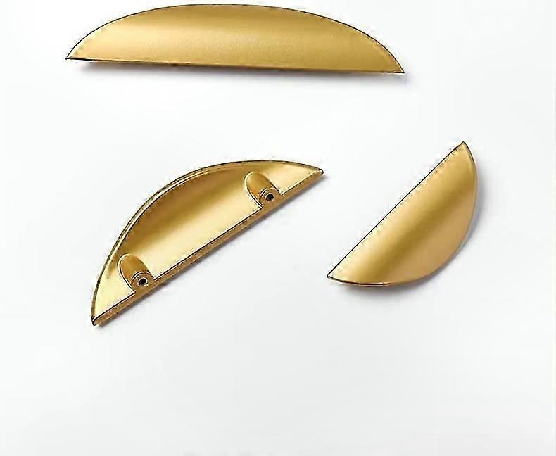 Moderne goldene Schrankgriffe, 2er-Pack Schubladengriffe, Kommodenbeschläge aus Zinklegierung (64 mm Lochmitte)