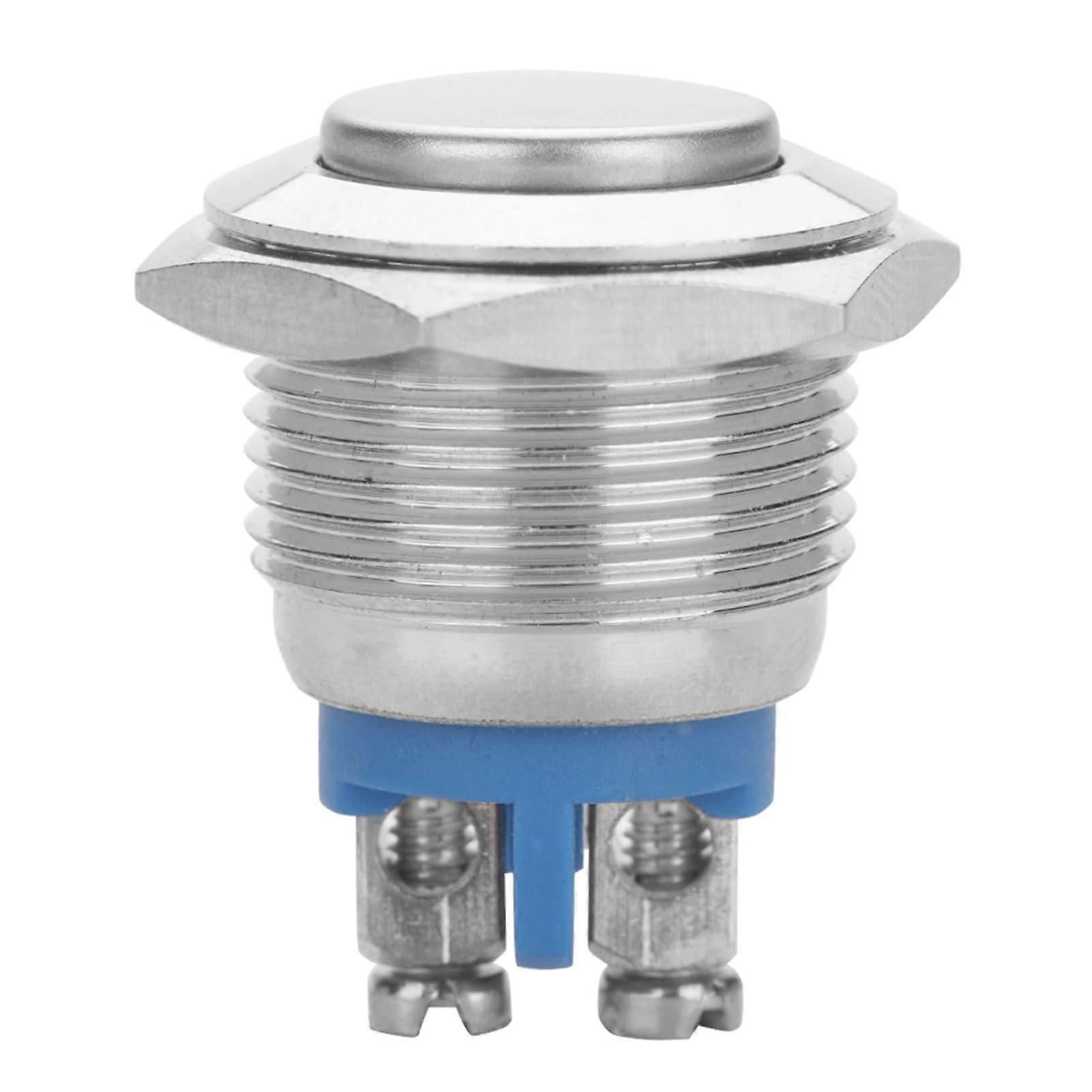 2-Pin Mini Push Button Switch Durable Waterproof Metal Switch For Input Protection And Electrical Equipment High Head