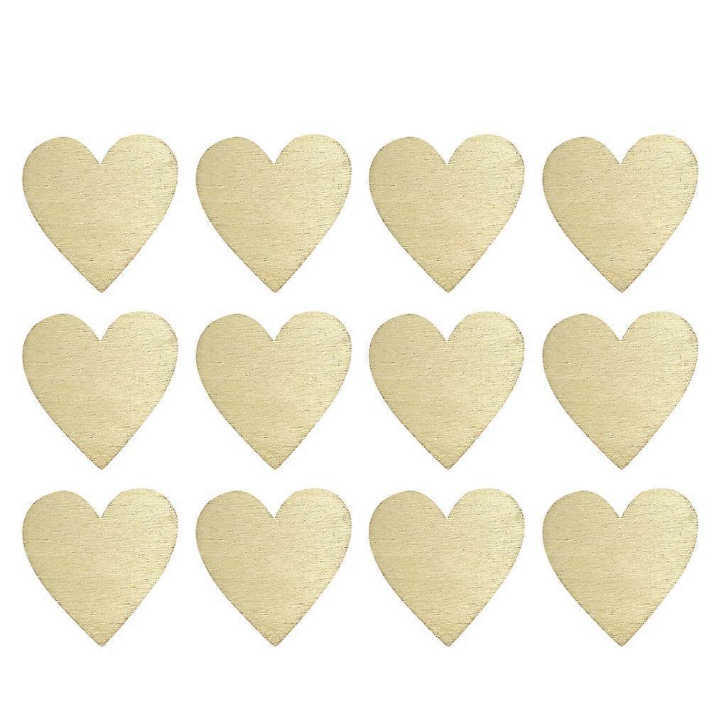 Creative Heart Shaped Wooden Chips for Crafts and Decor Beige Color Safe Durable Plastic 50mm