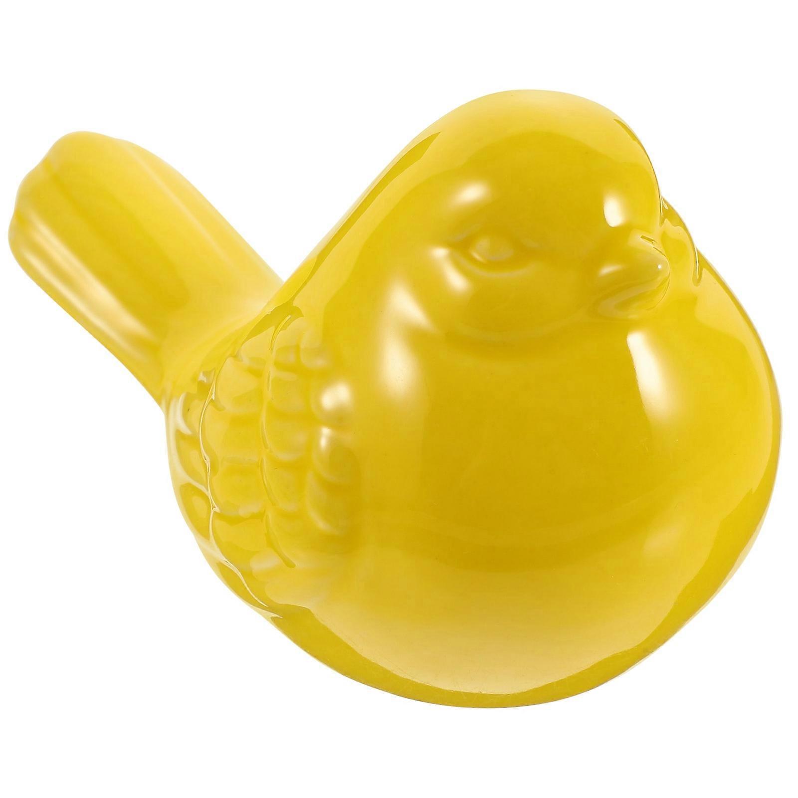 Creative Ceramic Magpie Ornament for Decoration Great Yellow 1pc