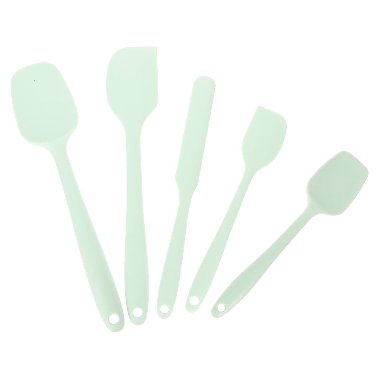 Silicone Cream Spatula Set Kitchen Baking Utensils For Home Use Light Green Flexible 1 Set