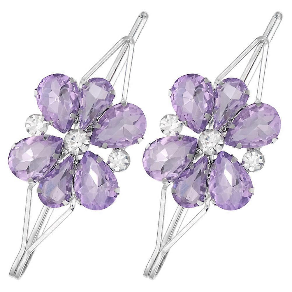 Here's a polished and professional product description based on your input:
**2 Pcs Rhinestone Hair Clips for Women – Elegant Crystal Barrettes