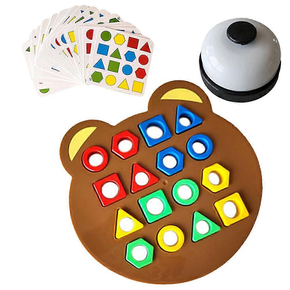 1 Set of Shape Matching Game For Children Designed To Enhance Fine Motor Skills Geometric Shapes Parent-Child Interaction