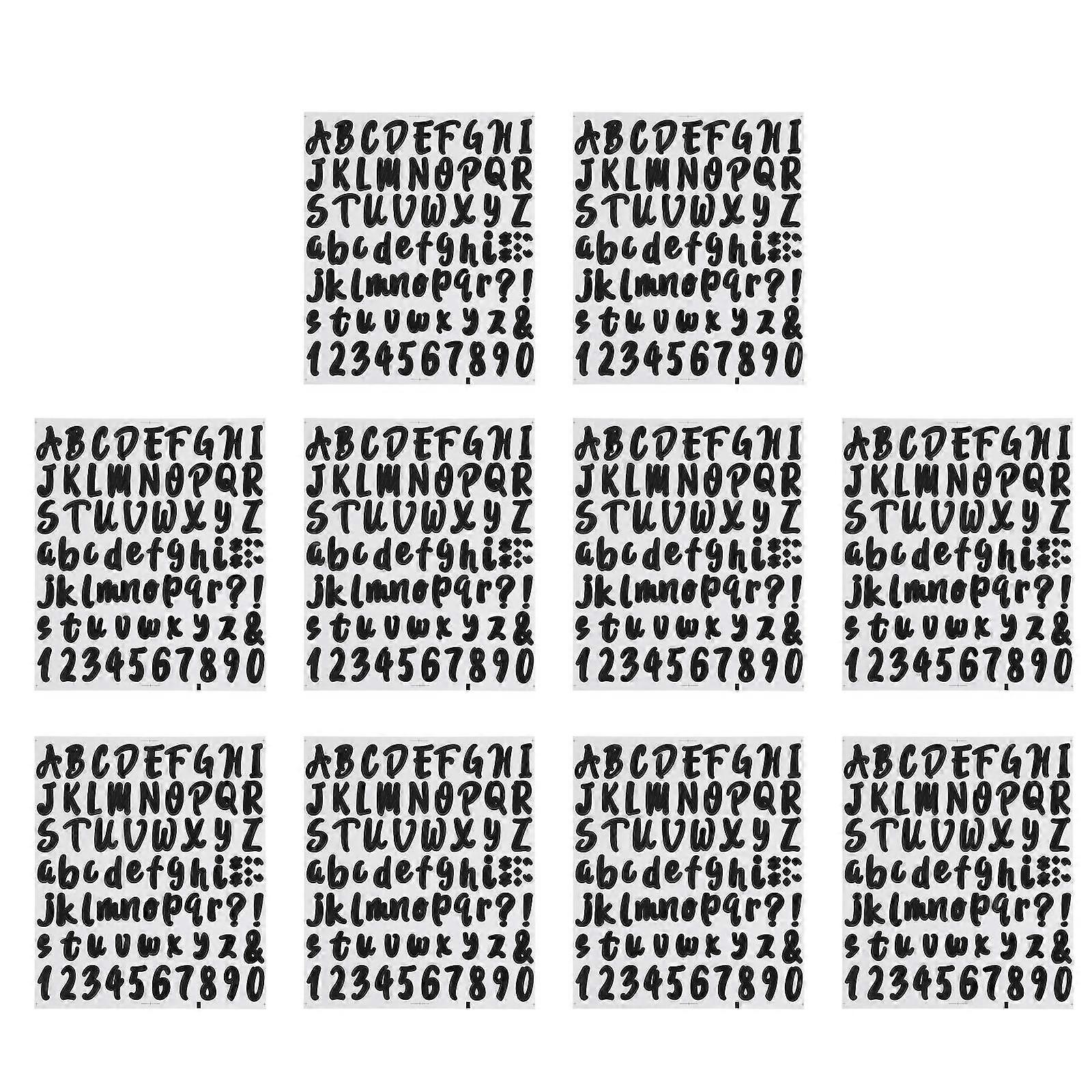 Black PVC Self Adhesive Car Stickers for Decor 10 Sheets Easy to Apply and Remove