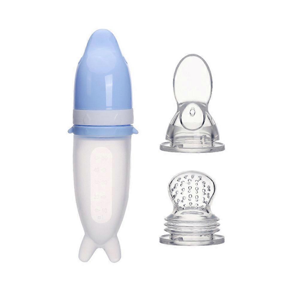 Silicone Feeding Spoon Squeeze Feeder For New Parents Home Use 1Set Portable