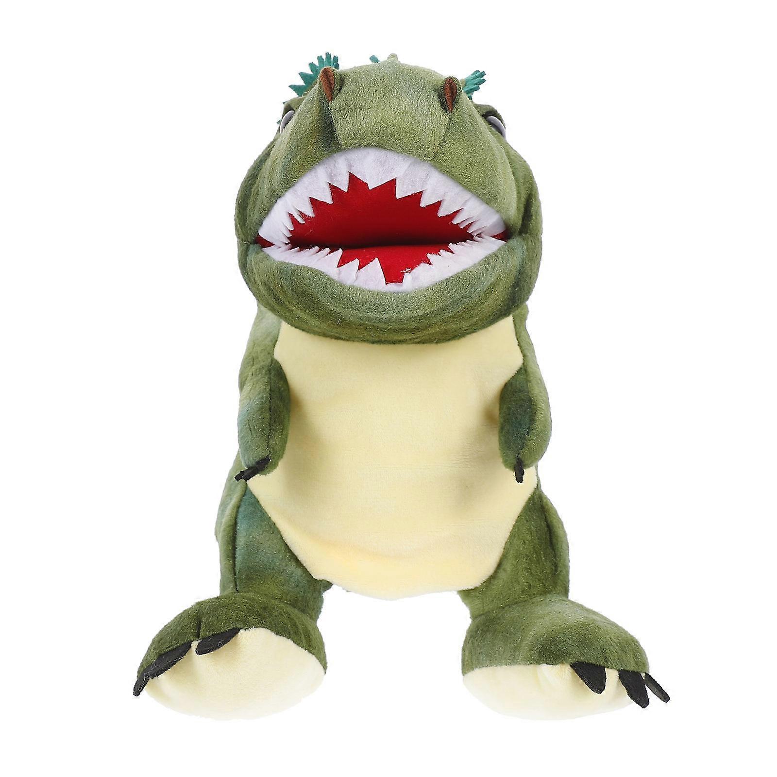 Realistic Dinosaur Hand Puppet For Parents Children Family Time 24X17Cm Plush Material 1Set