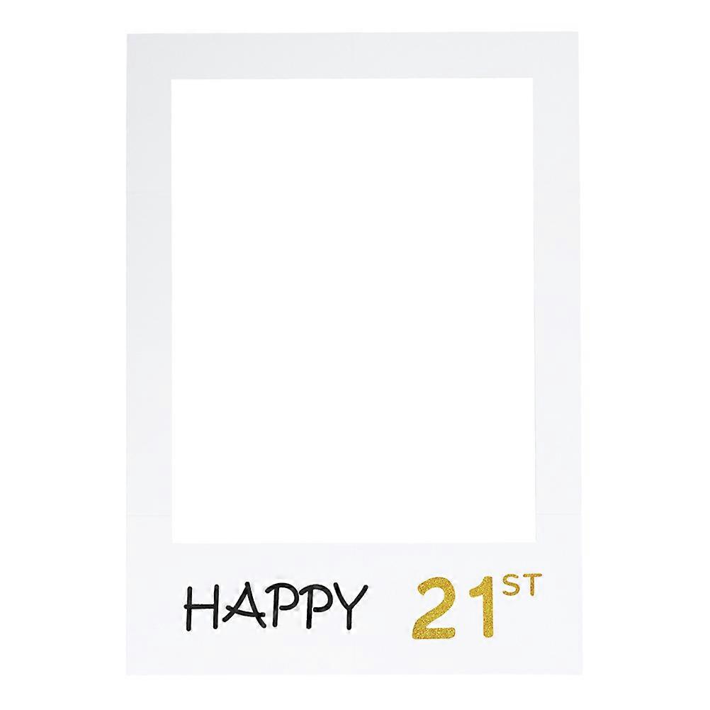 White Paper Photo Frame Props for Birthday Party Picture Use Unique Compact Cutouts Lightweight 21st