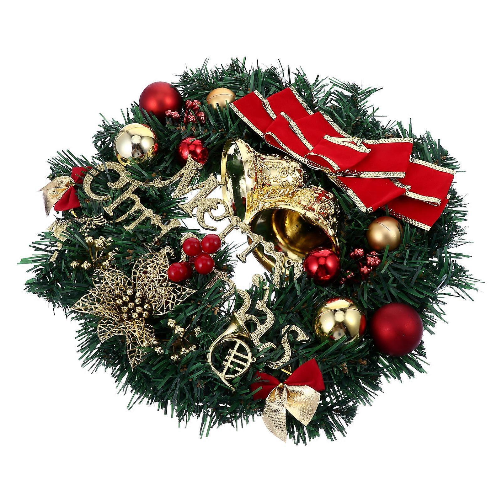 Holiday Decoration Emulational Garland Wreath 1Pc For Floral Arrangement 30CM Red Non-withering