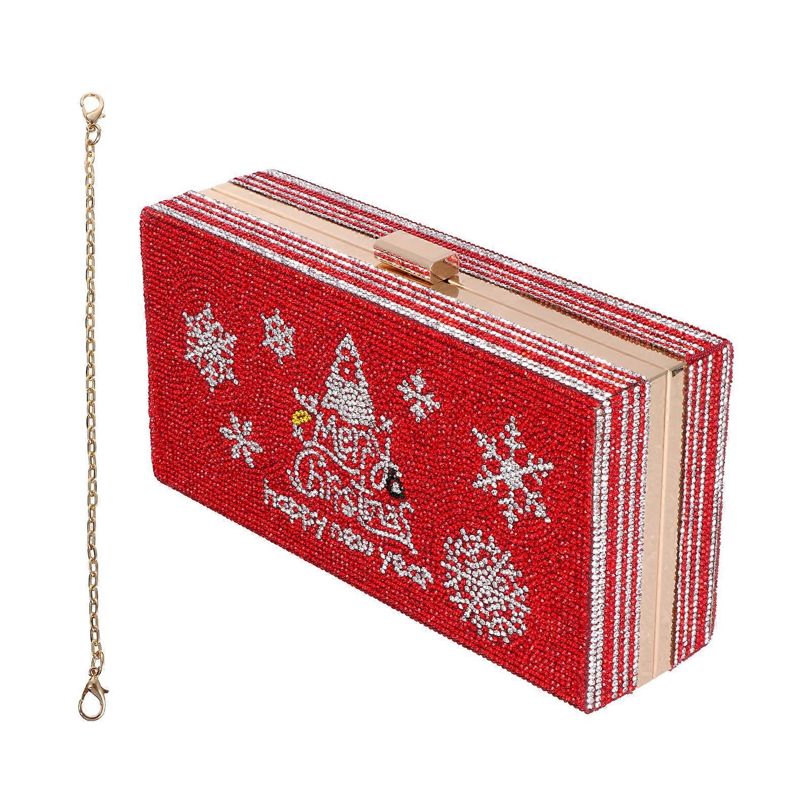 Bling Evening Handbag 1 Pcs Trendy Evening Bag Women Red Bling Bag For Parties Featuring Workmanship And Chic Design