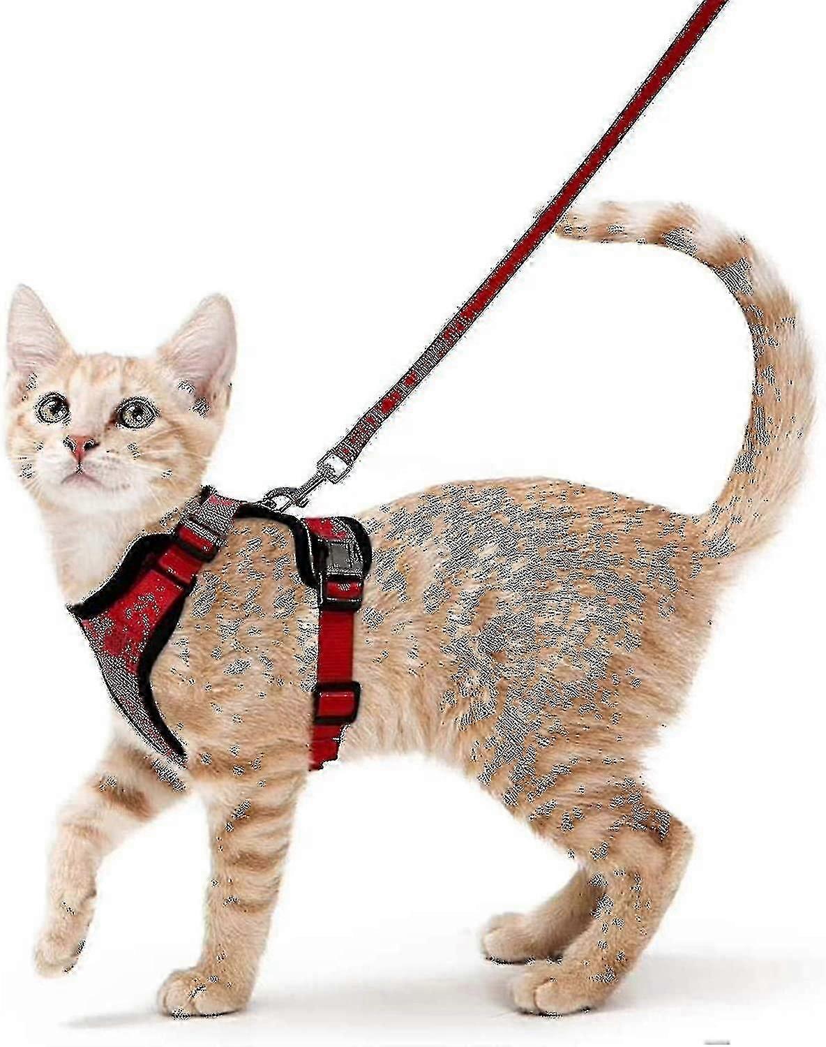 Cat Harness And Leash For Walking, Escape Proof Soft Adjustable Vest Hr