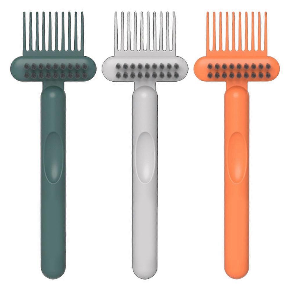 Mini Hair Brush Cleaning Tool For Home And Salon Use In Assorted Color Featuring Easy Disassembly Function For Efficient Hair Removal 3Pcs