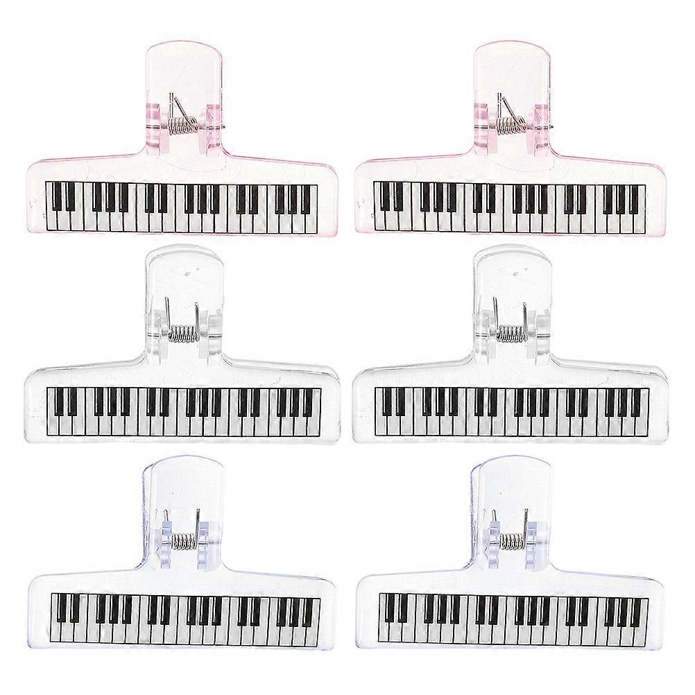 a polished product description and key features for your **6pcs Music Score Stand: Acrylic Music Clips Transparent Piano Page Holders for Sheet Music