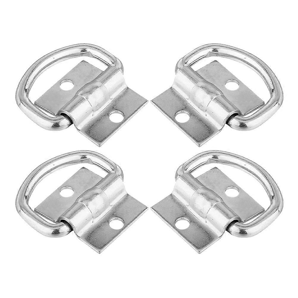 4pcs Heavy Duty D Rings Trailer Tie Down Strap Holders for Secure Cargo – Durable and Versatile for Trucks and Trailers