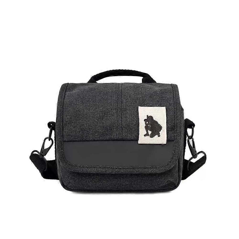 Black Black Canvas Camera Case Bag with Belt Loop for Kodak PIXPRO AZ528 Digital Camera, black, Camera case