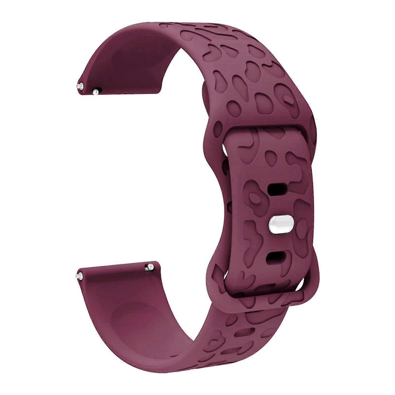 Silicone Bracelet for Withings Move/Move ECG, 18 mm Waterproof Replacement Strap, Red Wine