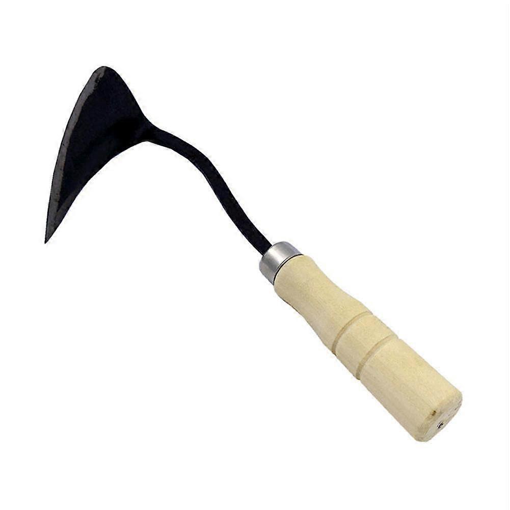 Hand Plow Wood Short Handle Hoe Korean Style Traditional Garden Excavator Tool Garden Excavator for Better Seedling Tools W3w6