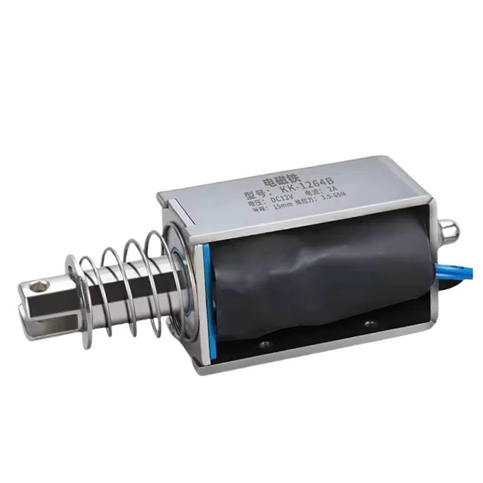 Frame Push Pull Type Linear Solenoid Switch Open Frame Force 0.2N  65N Travel 5mm  15mm 1Pcs(1264B 3.565N 15mm,12V) 12V 1264b 3.565n 15mm