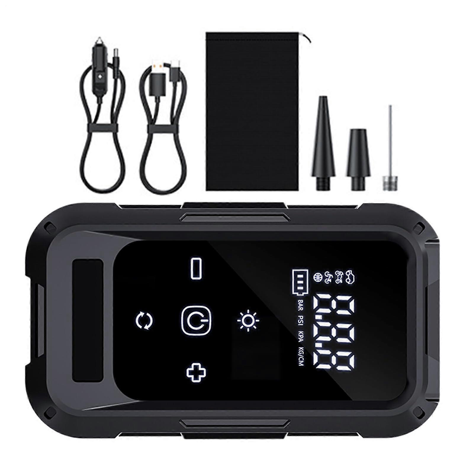 Portable Air Compressor with Digital Display Rechargeable Tire Inflator for Car Motorcycle SUV Camping Road Trip