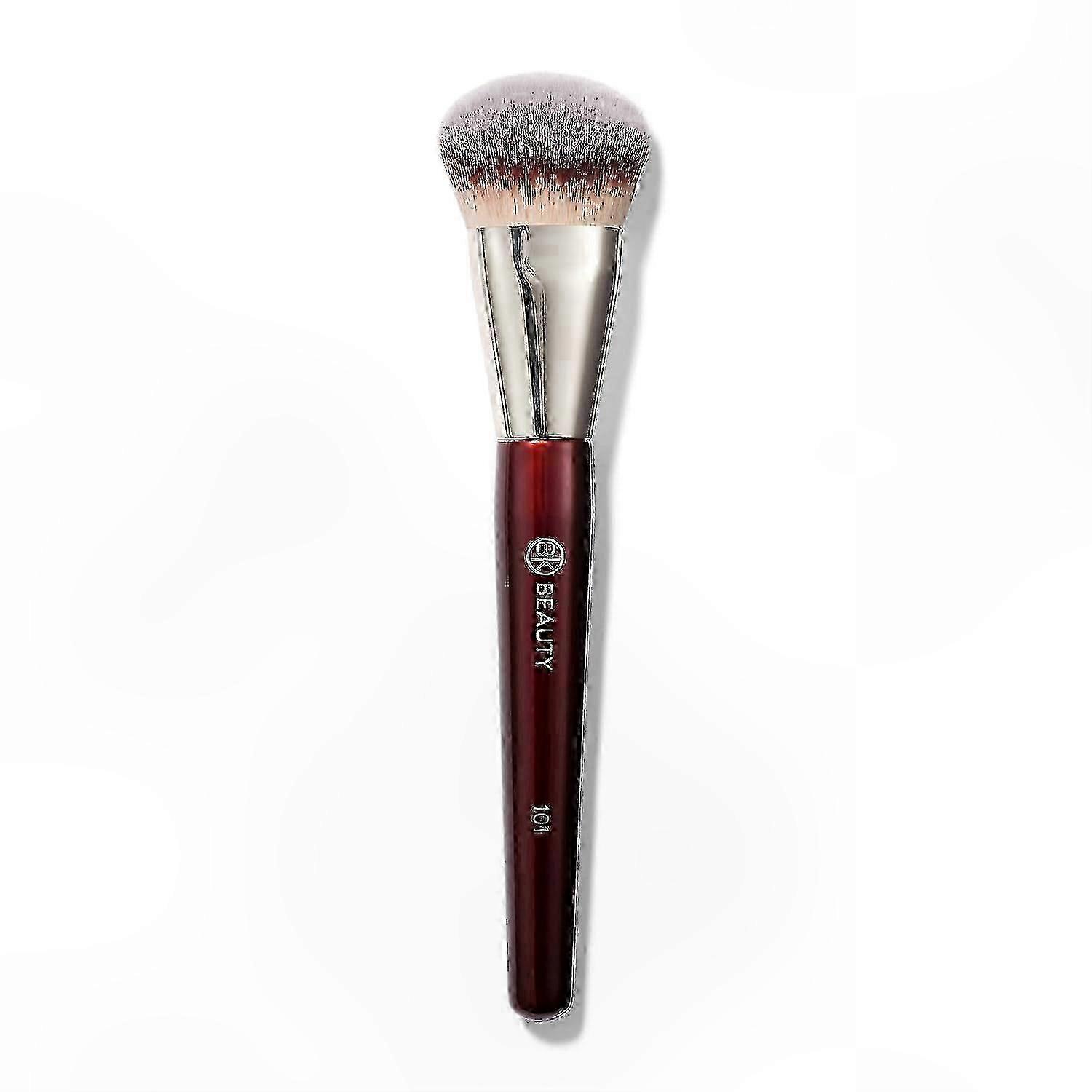 Contoured Foundation Brush - Makeup Face Brush for Liquid or Cream Foundation - 101 Precision Tool for Flawless Application