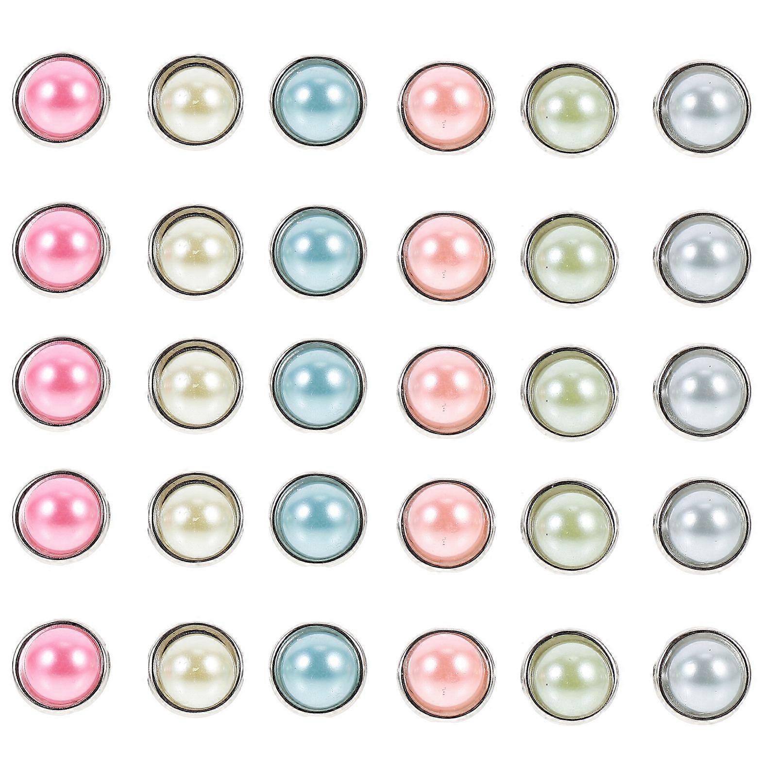 50 buc decorative Mini Brads hârtie rotundă Elemente de fixare Pearl Design Brads