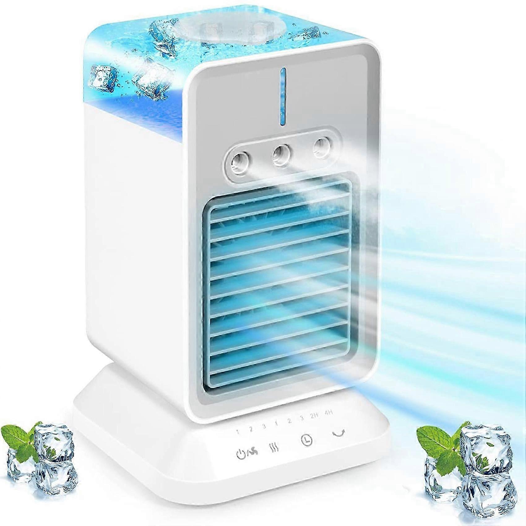 Personal Evaporative Air Cooler with Timing & Oscillation Function, Humidifying Feature, Portable Air Conditioner Fan for Comfort Cool Breeze