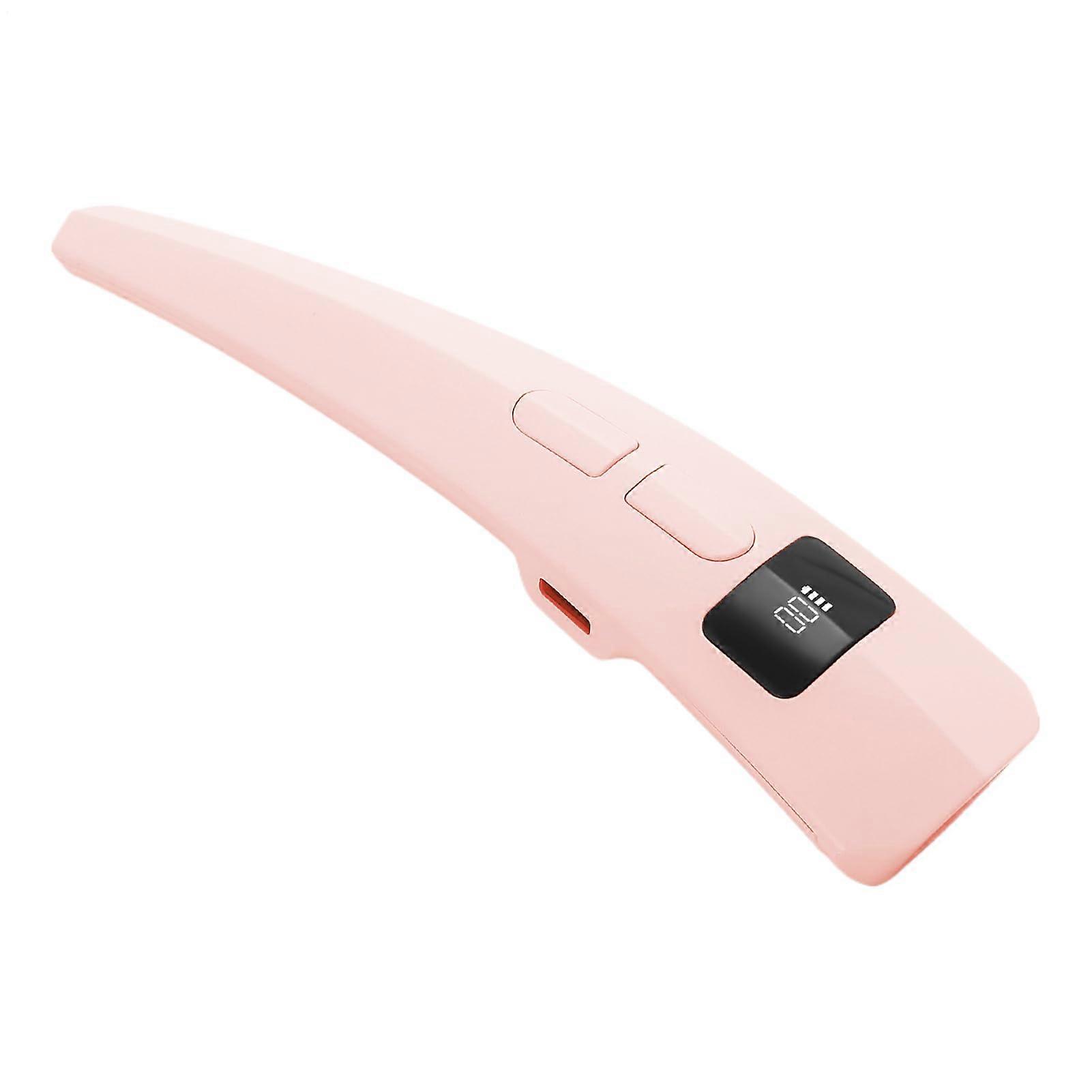 UV Nail Lamp,Handheld Uv Light with LCD Display Pedicure Tools for Salon Travel Practice Beginner Professional Pink