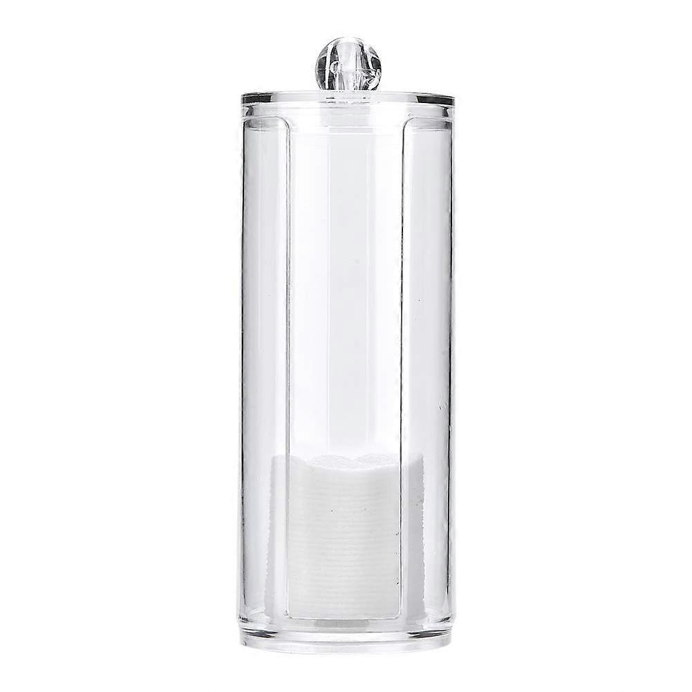 Cotton Pad Organizer, Transparent Round Make Up Cotton Pad Puff Storage Case, Cotton Pad Puff Storage Display Holder Container