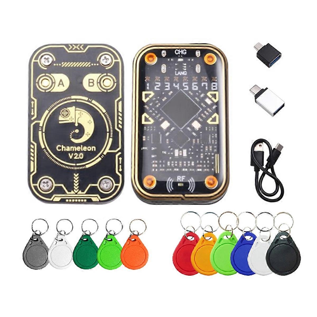 Chameleon Ultra V2.0 Smart Card Reader Emulator RFID 125Khz 13.56Mhz Card Decode NFC Duplicator 5UI