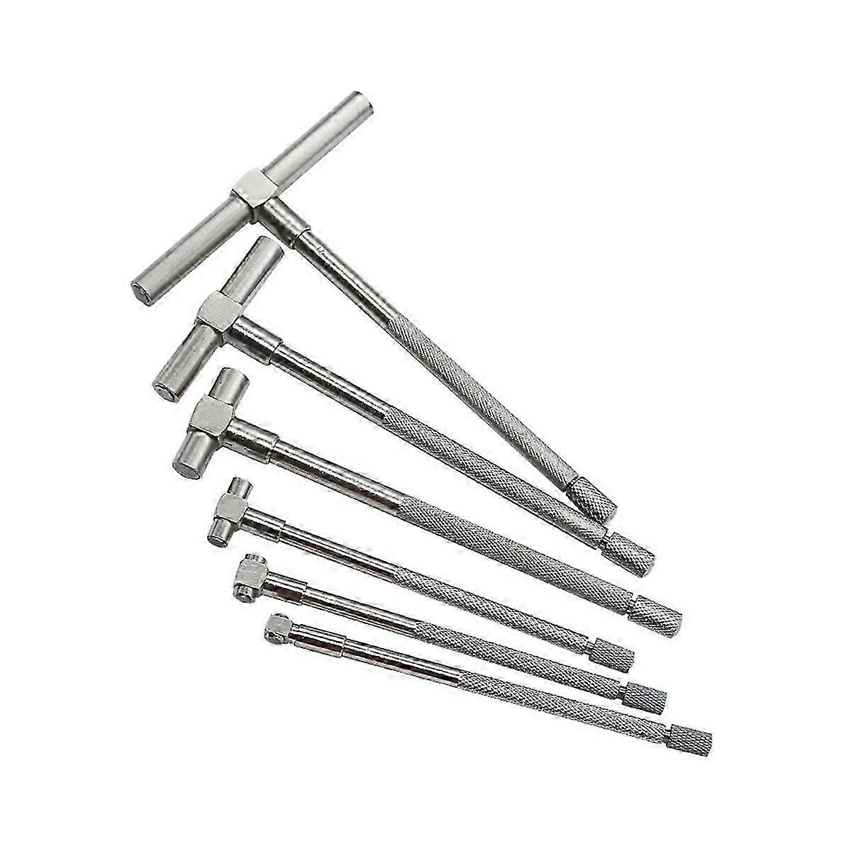 6-Piece Telescopic Gauge Set: Adjustable Inner Diameter Range from 8mm to 150mm, 5/16 to 6 Inch, for Professional Gauging Needs