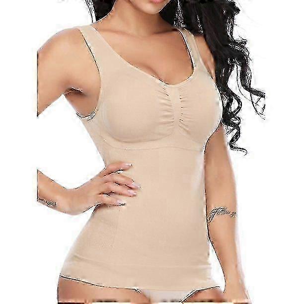 Women's High Compression Shapewear Camisole with Built-in Bra & Tummy Control - Slimming Tank Top for Weight Loss