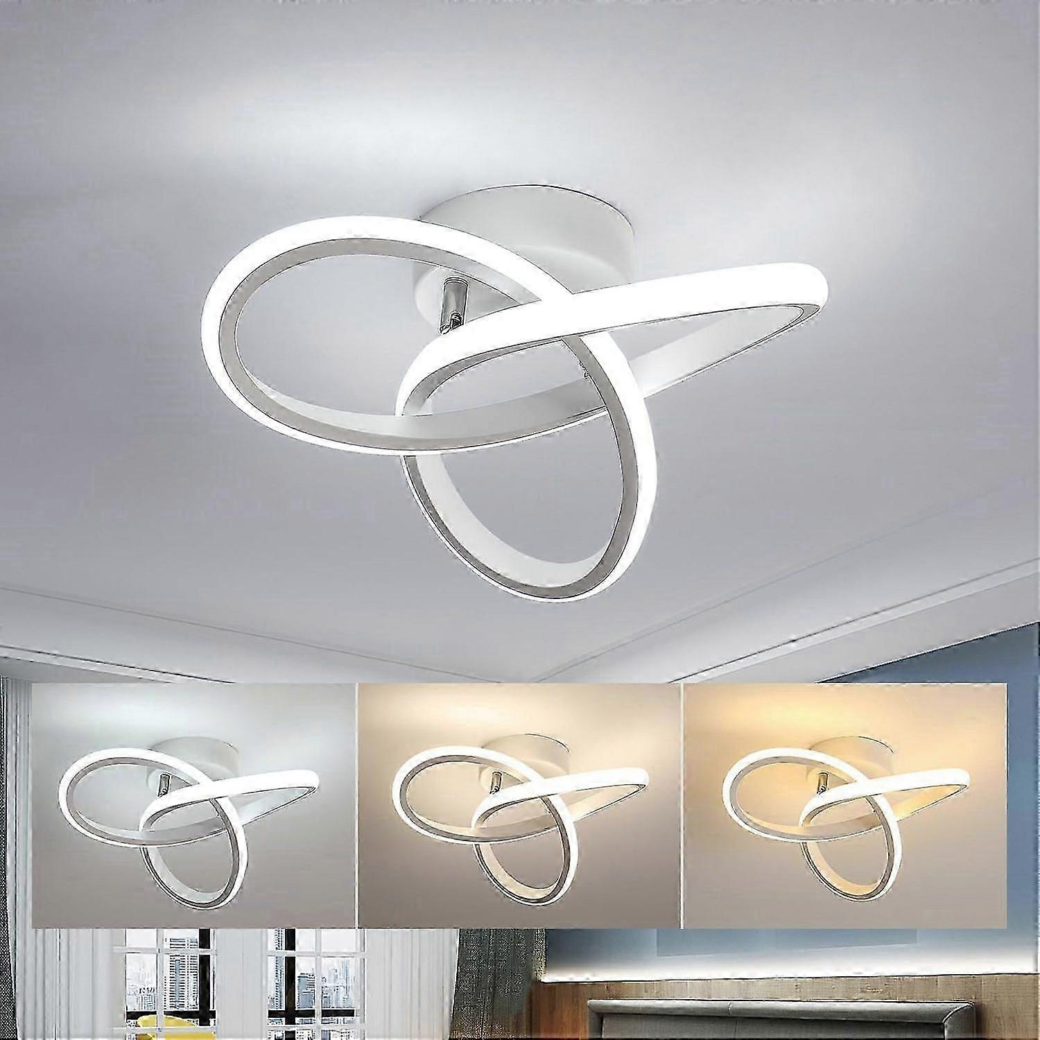 Dimmable modern LED ceiling light, 3 light colors changeable, stylish design, energy-efficient