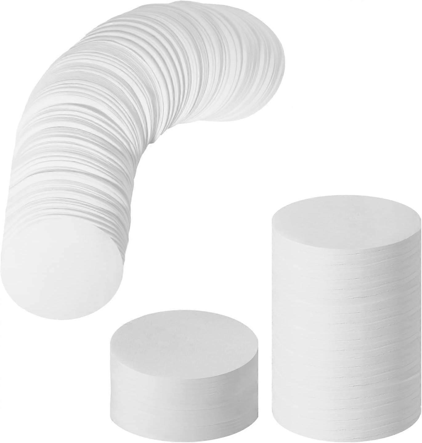 Coffee Filters Replacement, 400 Count, Round Paper MicroFilters, Aeropress Compatible for Tea and Coffee, White