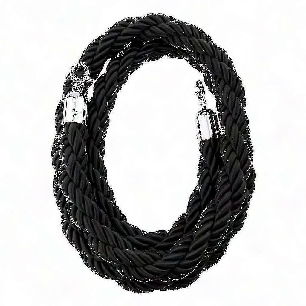 Barrier Rope Crowd Control Stanchion with Hooks - Retractable Queue Rope for Event Safety