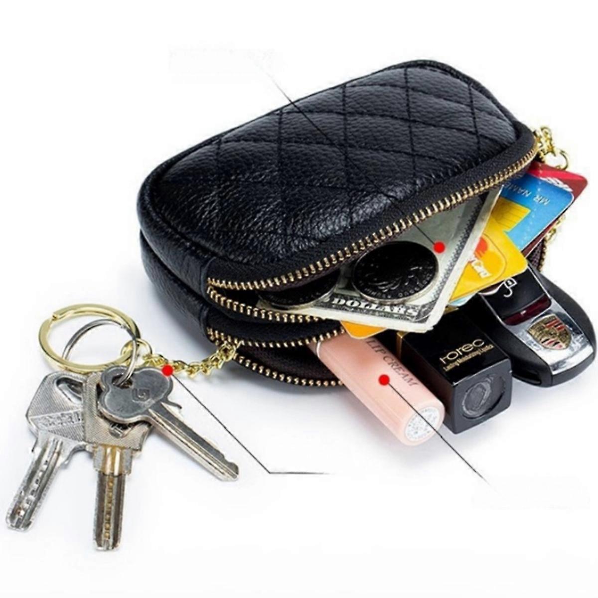 INF Women's Simple Leather Makeup Bag