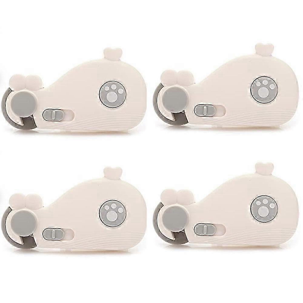 בטיחות ילדים מנעולים עבים יותר, הגהה לתינוקות לארונות, מגירות, ארונות, מדיח כלים, ארונות וכו ', קל להתקנה מנעול חמוד במוצק