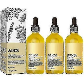 3Pcs Natural Hair Growth Oil, Veganic Organic Natural Hair Growth Oil 60ml