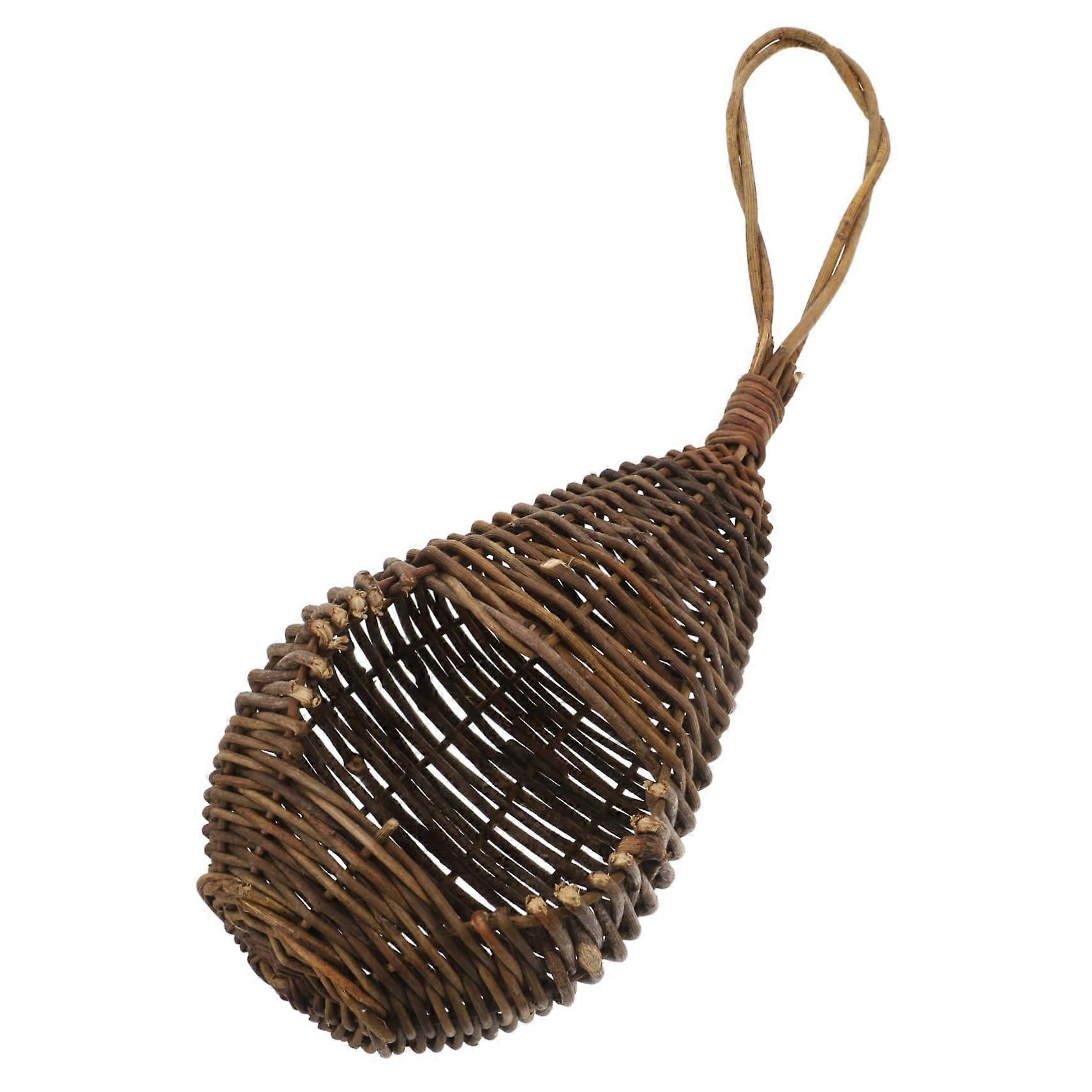 Handcrafted Rattan Bird Nest Box for Small Parrots – Natural Straw Decorative Home Decor for Pet Birds