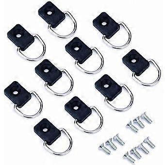 Kayak D Ring, 10 Pieces Fishing Kayak D Rings, Boat Canoe D Rings, Safety Kayak D Rings, Kayak D Ring, for Kayak Canoe Fishing Sailing Accessories, S