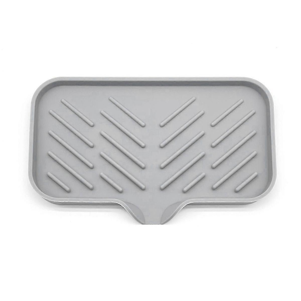 Self Draining Soap Bar Holder Silicone L grey